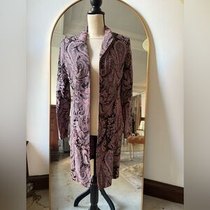 Paisley Patterned Long Coat